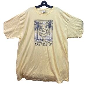 Vintage Sandals Resort Shirt Mens‎ 2XL Royal Bahamian 1981 Coastal Vacation